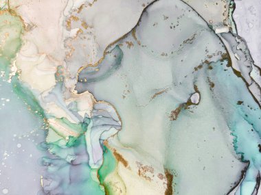 Mavi Alkol Mürekkebi Mermeri. Lavanta doğulu arka plan. Altın mürekkep boyası. Mavi Su Renkli Mermer. Lüks Soyut Şablon. Hafif Zarif Parıltı. Yeşil Alkol Mürekkebi. Altın Mermer Suluboya.