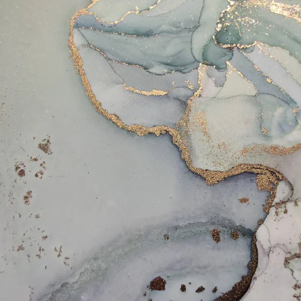 Folyo Alkol Mürekkebi Mermeri. Metal Su Rengi Arkaplanı. Altın Su Renk Tablosu. Folil Oriental Arkaplan. Altın Mermer Suluboya. Yeşil Yağlı Boya. Jeot Şablonu. Lüks Soyut Şablon.