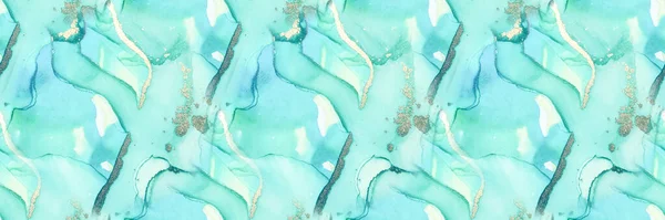 Foil Water Color Marble Blue Seamless Watercolor Light Elegant Glitter — Stock Photo, Image