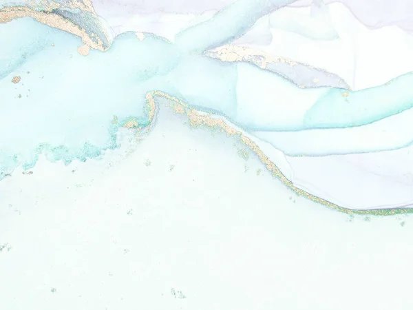 Niebieski Kolor Wody Marmur Nowoczesny Szablon Streszczenia Niebieski Tusz Alkoholowy — Zdjęcie stockowe