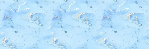 Μπλε Χρώμα Νερού Μάρμαρο Πολυτελές Μάρμαρο Από Μελάνι Αλκοόλ Υγρό — Φωτογραφία Αρχείου