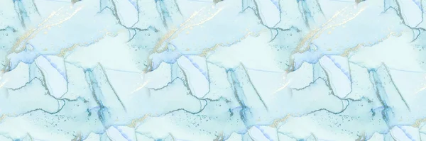 Niebieski Kolor Wody Marmur Płynny Bezszwowy Wzór Foliowe Tło Marmuru — Zdjęcie stockowe