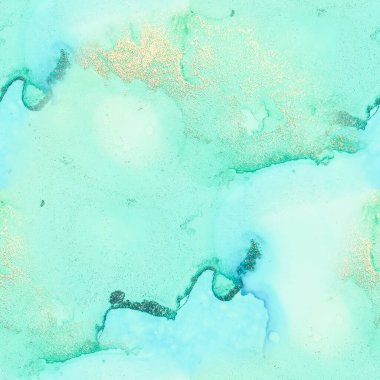 Folyo Alkol Mürekkebi Mermeri. Altın Gradyan Suluboya. Yeşil Sanat Boyası. Lüks Su Boyası Mermeri. Akıcı, Kusursuz Parıltı. Metal Alkol Mürekkep Suluboya. Mavi Mermer Arkaplan. Lüks Kusursuz Şablon.