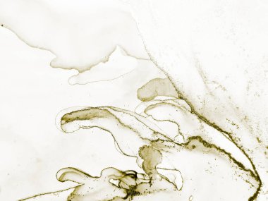 Altın Su Rengi Parıltısı. Folil Grunge arka planı. Beyaz Alkol Mürekkebi Grunge. Altın Beyaz Altın Şablon. Tahıl Altın Arkaplan. Akıcı Beyaz Parıltı. Alkol Mürekkebi Geçmişi. Altın Mürekkep Boyası.
