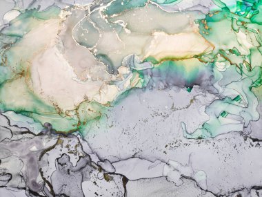 Altın rengi mermer. Ametist Oriental Arkaplan. Mavi Sanat Boyası. Mavi Alkol Mürekkebi Mermeri. Lüks Soyut Ressamlık. Yeşil Su Renkli Suluboya. Akışkan Zarif Doku. Altın Mermer Suluboya.