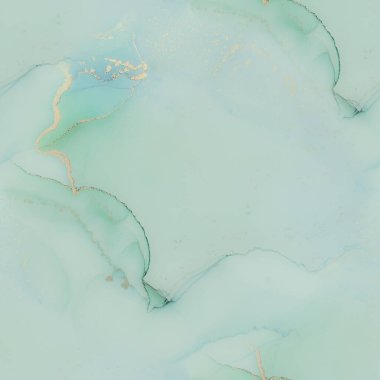 Altın Alkol Mürekkebi Mermeri. Mavi Sanat Boyası. Modern Kusursuz Boyama. Yeşil Mermer Suluboya. Sıvı, pürüzsüz desen. Altın Su Renkli Mermer. Bakır Su Boyası Suluboya. Başarısız Soyut Arkaplan.