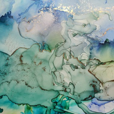 Pembe Alkol Mürekkebi Mermeri. Mavi Doğu Suluboya. Yeşil Mermer Arkaplan. Parlak Alkol Mürekkebi Arkaplanı. Altın Sanat Boyası. Beyaz Su Renk Tablosu. Akışkan Zarif Doku. Lüks Soyut Ressamlık.