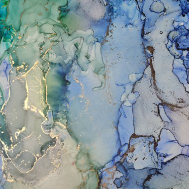 Folyo Alkol Mürekkebi Mermeri. Bronz Su Boyası Suluboya. Altın doğulu suluboya. Mavi Mermer Arkaplan. Lüks Su Boyası Mermeri. Pembe Yağlı Boya. Hafif Zarif Doku. Modern Soyut Resim.