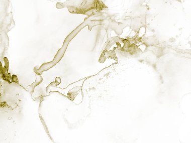 Altın Alkol Mürekkebi Parıltısı. Hafif Zarif Doku. Beyaz Soyut Özgeçmiş. Altın beyazı lüks şablon. Altın Sanat Boyası. Tahıl suyu renkli tuval. Alkol Mürekkebi Geçmişi. Hafif Grunge Arkaplanı.