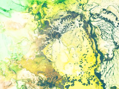 Altın Alkol Mürekkebi Mermeri. Hafif Zarif Doku. Parlak Alkol Mürekkep Suluboya. Altın Su Renkli Mermer. Yeşil Soyut Özgeçmiş. Yeşil Mermer Suluboya. Folyo Sanat Boyası. Lüks Soyut Şablon.