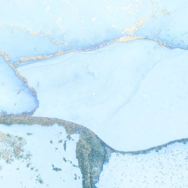 Mavi Su Renkli Mermer. Parlak Sulu Suluboya. Altın yağlı boya. Lüks Alkol Mürekkebi Mermeri. Folil Mermer Arkaplan. Folil Oriental Suluboya. Jeodot Zarif Doku. Modern Soyut Resim.