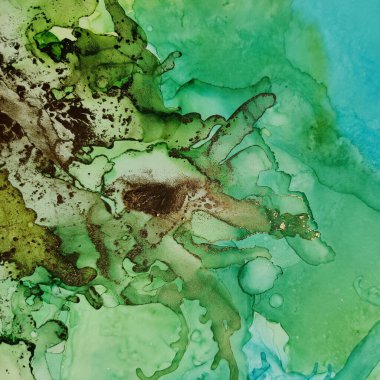 Folyo Alkol Mürekkebi Mermeri. Altın Mermer Suluboya. Altın Su Renkli Mermer. Yeşil Sanat Boyası. Metal Su Rengi Suluboya. Mavi Doğu Arkaplanı. Jeodot Zarif Doku. Lüks Soyut Ressamlık.