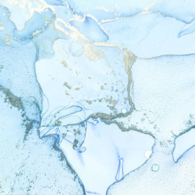 Mavi Alkol Mürekkebi Mermeri. Metal Alkol Mürekkep Suluboya. Lüks Su Rengi Tuvali. Folil Mermer Suluboya. Altın Sanat Boyası. Altın doğulu arka plan. Jeodot Zarif Parıltısı. Modern Soyut Resim.