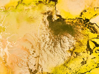 Mavi Alkol Mürekkebi Mermeri. Altın rengi tuval. Mavi Akışkan Zarif Doku. Yeşil Su Rengi Arkaplanı. Modern Soyut Şablon. Altın Mermer Suluboya. Mavi Gradyan Arkaplan. Altın Mürekkep Boyası.