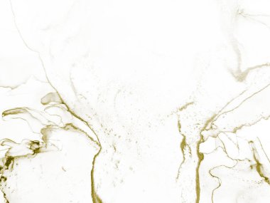 Altın Su Rengi Parıltısı. Hafif Lüks Doku. Beyaz Alkol Mürekkep Tablosu. Altın Sanat Boyası. Su Boyası Arkaplanı. Altın Açık Altın Boyama. Tahıl doğulu arka plan. Hafif Grunge Arkaplanı.