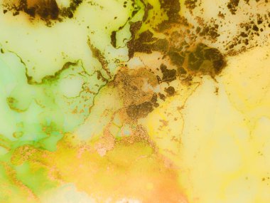 Mavi Alkol Mürekkebi Mermeri. Mavi Mermer Suluboya. Yeşil Alkol Mürekkep Suluboya. Altın Sanat Boyası. Altın rengi tuval. Lüks Soyut Ressamlık. Mavi Hafif Zarif Doku. Altın Doğu Arkaplanı.