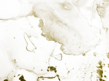 Altın Alkol Mürekkebi Grunge. Tahıl Parıltısı Arkaplanı. Altın Sanat Boyası. Beyaz Soyut Özgeçmiş. Hafif Lüks Parıltı. Altın beyazı altın boyama. Folyo Su Rengi Parıltısı. Su Rengi Arkaplanı.