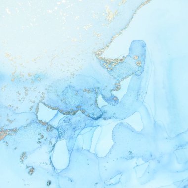 Altın Alkol Mürekkebi Mermeri. Folyo Sanat Boyası. Mavi Mermer Suluboya. Beyaz Su Renk Tablosu. Folil Oriental Arkaplan. Bakır Alkol Mürekkep Arkaplanı. Akışkan Şablon. Modern Soyut Şablon.