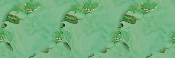 Зеленый Цвет Воды Мрамор Акварель Золотого Мрамора Повторяю Жидкость Бесшовная — стоковое фото