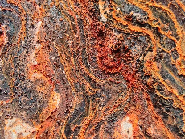 Alte Rustikale Metallfarbe Rote Kupferkorrosion Rostige Struktur Hintergrund Metal Grunge — Stockfoto