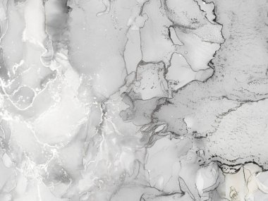 Gri Alkol Mürekkebi Grunge. Parlak Şablon. Alkol Mürekkebi Geçmişi. Altın Sanat Boyası. Açık Doğulu Arka plan. Parlak Grunge Geçmişi. Gri Parlak Altın Boyama. Folyo Su Renk Tablosu.