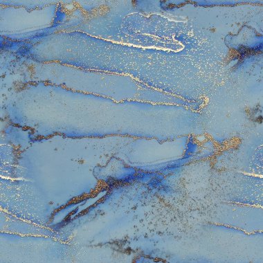 Folyo Su Boyası Mermeri. Hafif Zarif Desen. Altın Mermer Suluboya. Mavi mürekkep boyası. Mavi Kusursuz Arkaplan. Lüks Dikensiz Boyama. Lüks Alkol Mürekkep Tablosu. Metal Alkol Mürekkep Suluboya.