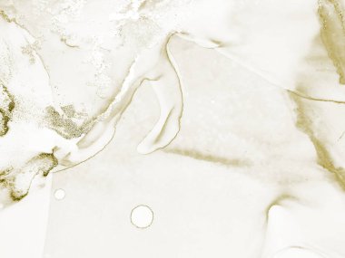 Altın Alkol Mürekkebi Parıltısı. Beyaz Derece Arkaplan. Su Boyası Arkaplanı. Folil Grunge arka planı. Grain Water Renkli Grunge. Açık Beyaz Şablon. Altın mürekkep boyası. Altın Modern Lüks Şablon.