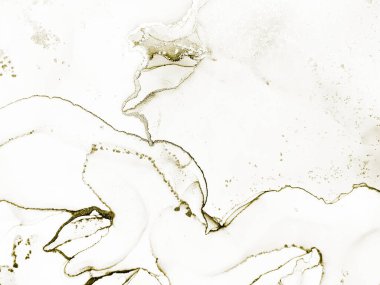 Altın Su Rengi Parıltısı. Altın beyazı lüks şablon. Altın mürekkep boyası. Parlak Doğulu Geçmişi. Grain Grunge Arkaplanı. Folyo Alkol Mürekkep Tablosu. Alkol Mürekkebi Geçmişi. Akışkan Zarif Desen.