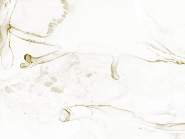 Altın rengi Grunge. Akışkan Beyaz Doku. Alkol Mürekkebi Geçmişi. Altın mürekkep boyası. Folil Oriental Arkaplan. Tahıl Alkol Mürekkebi Parıltısı. Altın Lüks Altın Boyama. Parlak Parıldayan Arkaplan.