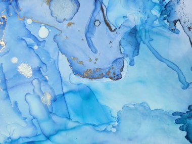 Mavi Su Renkli Mermer. Folil Mermer Suluboya. Altın Sanat Boyası. Folil Oriental Arkaplan. Parlak Sulu Suluboya. Altın Alkol Mürekkebi Mermeri. Akışkan Şablon. Lüks Soyut Şablon.