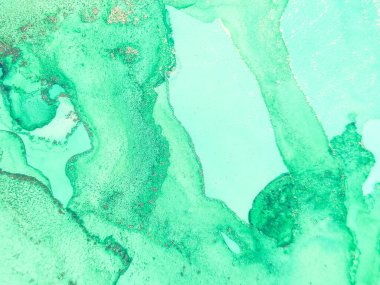 Folyo Su Boyası Mermeri. Lüks Alkol Mürekkep Tablosu. Yeşil Gradyan Suluboya. Mavi Mermer Arkaplan. Altın Sanat Boyası. Bronz Su Boyası Suluboya. Hafif Zarif Doku. Modern Soyut Şablon.