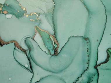 Yeşil Alkol Mürekkebi Mermeri. Foil Gradyan Suluboya. Folil Mermer Arkaplan. Bronz Su Rengi Arkaplanı. Altın Su Renk Tablosu. Altın yağlı boya. Jeodot Zarif Parıltısı. Modern Soyut Şablon.