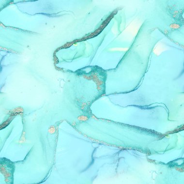 Yeşil Alkol Mürekkebi Mermeri. Altın Su Renk Tablosu. Modern Soyut Şablon. Mavi Doğu Suluboya. Hafif Zarif Doku. Altın Mermer Arkaplan. Folyo Sanat Boyası. Bronz Alkol Mürekkebi Arkaplanı.