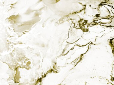 Altın Alkol Mürekkebi Grunge. Altın Sanat Boyası. Su Boyası Arkaplanı. Açık Doğulu Arka plan. Grain Water Renkli Grunge. Parlak Parıltı Arkaplanı. Açık Beyaz Parıltı. Altın Beyaz Soyut Boyama.