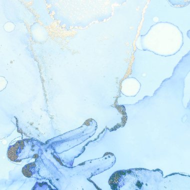 Folyo Alkol Mürekkebi Mermeri. Lüks Su Boyası Mermeri. Altın yağlı boya. Mavi Mermer Suluboya. Bronz Su Rengi Arkaplanı. Altın Derece Arkaplan. Hafif Zarif Desen. Lüks Soyut Ressamlık.