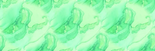 Синий Алкогольный Чернильный Мрамор Роскошная Абстрактная Живопись Зеленая Краска Чернил — стоковое фото