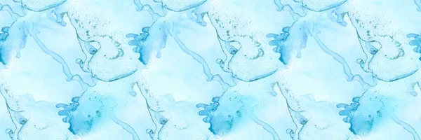 Blå Alkoholmarmor Glänsande Vattenfärg Akvarell Guld Marmor Akvarell Färgen Bläckfärgen — Stockfoto