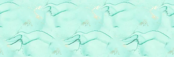 Mármore Cor Água Verde Tinta Álcool Metálica Aquarela Modelo Abstrato — Fotografia de Stock