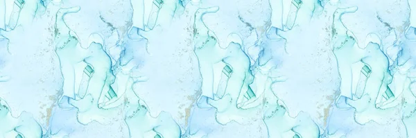 Mármore Azul Cor Água Metal Alcohol Ink Background Fluido Elegante — Fotografia de Stock