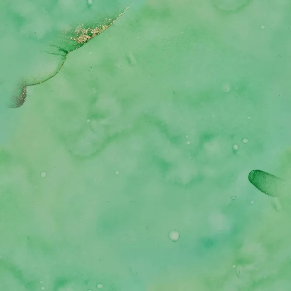 Verde Acqua Colore Marmo Pittura Carta Stagnola Sfondo Marmo Dorato — Foto Stock
