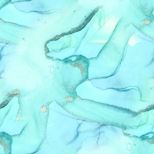 Yeşil Alkol Mürekkebi Mermeri. Altın Su Renk Tablosu. Modern Soyut Şablon. Mavi Doğu Suluboya. Hafif Zarif Doku. Altın Mermer Arkaplan. Folyo Sanat Boyası. Bronz Alkol Mürekkebi Arkaplanı.