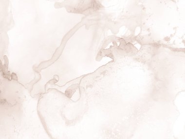 Altın Alkol Mürekkebi Mermeri. Modern Soyut Boyama Beyaz Mermer Arkaplan. Kahverengi mürekkep boyası. Kahverengi ışık deseni. Parlak Kahverengi Mermer. Alkol Mürekkebi Beyaz Arkaplan. Bronz Soyut Arkaplan.