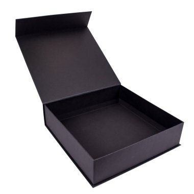 Siyah hediye kutusu içi siyah, arkası beyaz.