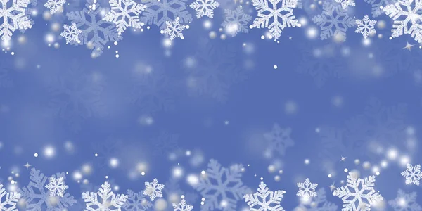 Christmas Happy New Year Blue Background Snowflake — Stock Photo, Image