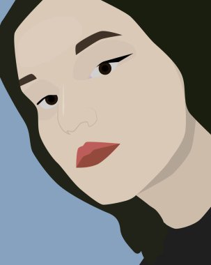 Güzel bir kızın özçekimi.