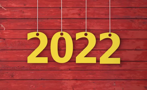 Nyår 2022 Kreativ Design Koncept Rendered Image — Stockfoto