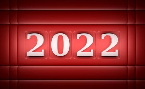 New Year 2022 Creative Design Concept Rendered Image — Stock Photo, Image