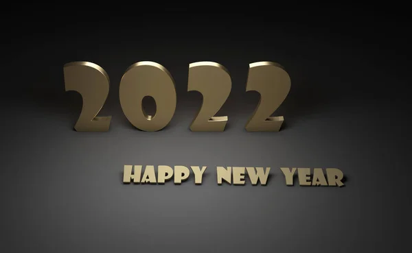 New Year 2022 Creative Design Concept Rendered Image — Stock Photo, Image