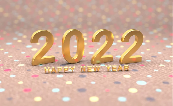 Yeni Yıl 2022 Yaratıcı Tasarım Konsepti - 3B Hazırlanmış Resim