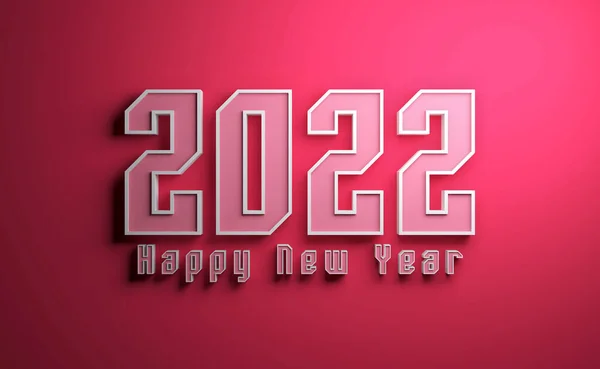 New Year 2022 Creative Design Concept Rendered Image — 스톡 사진